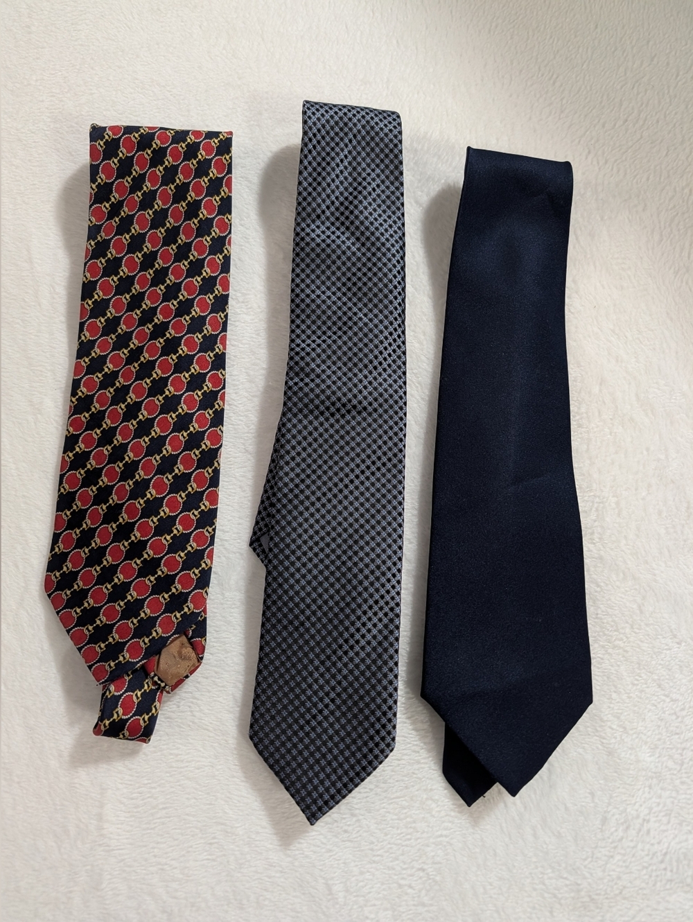 Bundle Of 3 Vintage Ties: Cardin Couture Paris, Stefano Perri Italy, 100% Silk